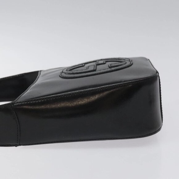 GUCCI Hand Bag Leather Black Auth ep7516 - Picture 5 of 14